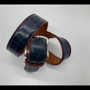 Travis Alligator Grain Leather w/ Red Contrast Stitching by T.B. Phelps